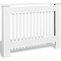 vidaXL Madera para Cubrir el Radiador MDF Blanco 112 cm Cubre Cubierta Estufa